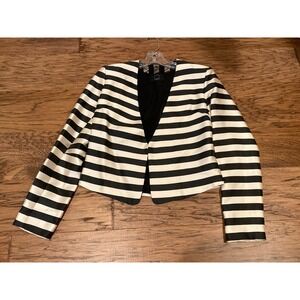 Dolce Vita Womens Black Light Gold Striped Jacket Blazer Size Small‎ Lace